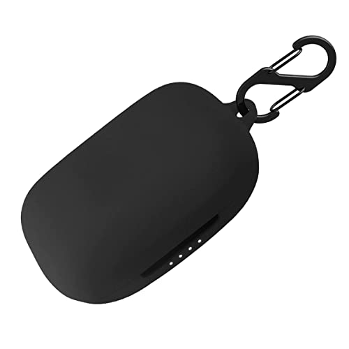 KACA Protective Shockproof Silicone Cover Case with Buckle Compatible with Skullcandy Push Active Earbuds(Black)