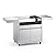 Stainless Steel Grill Cart for Hygrill 4-Burner Built-In Gas Grill, Outdoor Kitchen Island with Foldable Side Shelves and Storage Cabinet