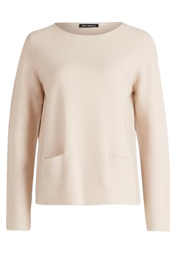 Betty Barclay Damen Feinstrickpullover mit Eingrifftaschen beige,40