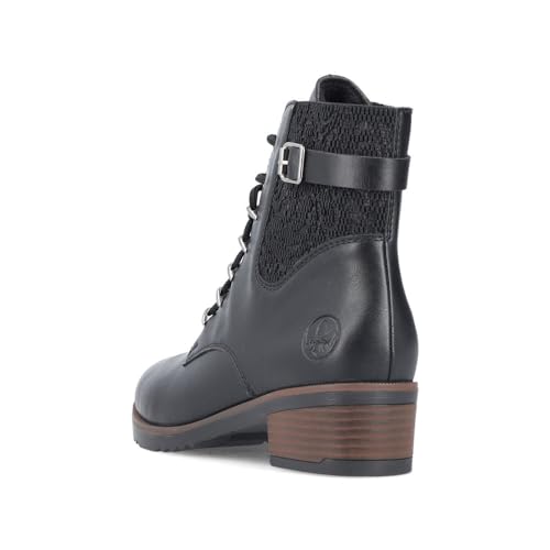 Rieker Damen Schnürstiefeletten Y0500, Frauen Stiefeletten,halbstiefel,Kurzstiefel,uebergangsschuhe,uebergangsstiefel,schwarz (00)… – Ansicht 3