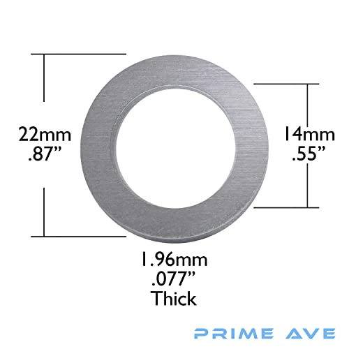 Prime Ave 14Mm Aluminum Oil Drain Plug Washer Gaskets Compatible With Honda & Acura Part# 94109-140-00 (Pack Of 10) #TOP1