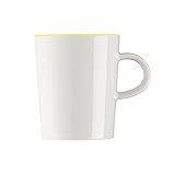 Arzberg Cucina Henkelbecher, Becher mit Henkel, Kaffeebecher, Kaffeetasse, Kaffee Tasse, Colori Yellow, Porzellan, 280 ml, 42100-670658-15505