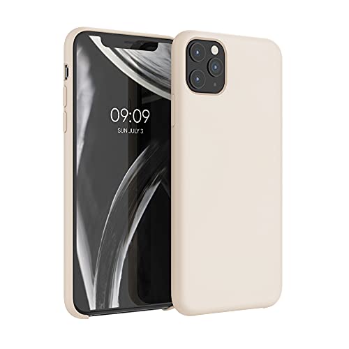 kwmobile Handyhülle für Apple iPhone 11 Pro Max Hülle - Hülle Silikon - Kabelloses Laden - Schutzhülle Cover in Creme