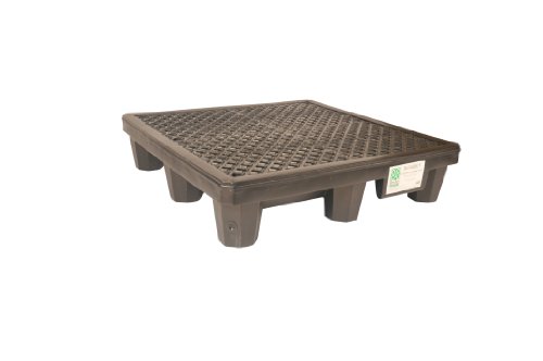 UltraTech Spill Pallet P4-3000, with Drain, Black, Recycled 4 Drum