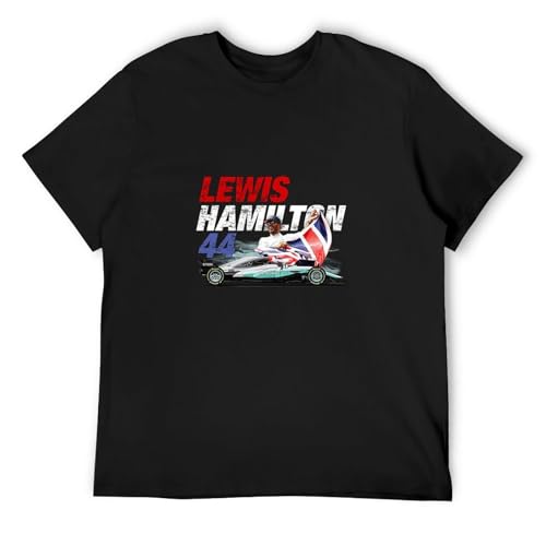 Lewis Hamilton Men T-Shirt Retro Racing 44 Top Size S-3Xl Tee Top Black 3XL