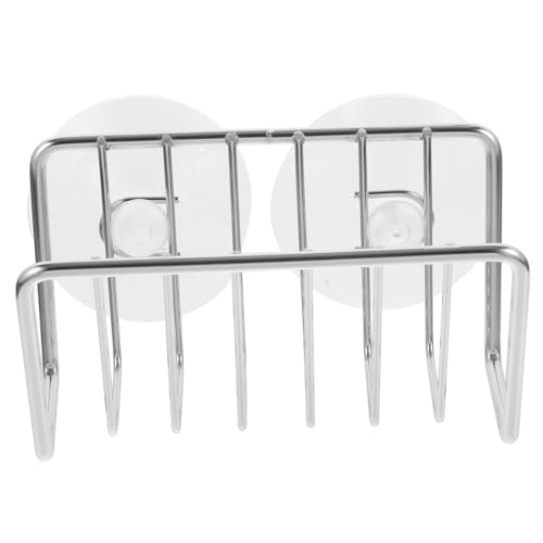KICHOUSE Fregadero Escurridor Estante De Fregadero Escurreplatos Drenar Soporte De Esponja De Plato Drenaje Hundir Bosque Estante De Secado del Fregadero Beto Fregar Silver Acero Inoxidable