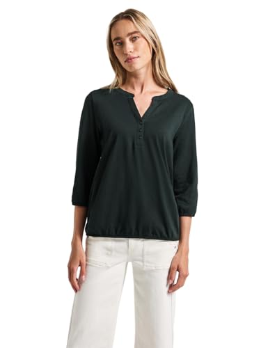 T-Shirt en Jersey à Col Fendu pour Femme Street One
