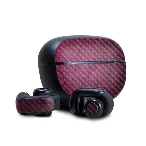Image of Carbon Fiber Skin Compatible with Bose Ultra Open Earbuds - Pink Gravel - Premium 3M Vinyl Protective Wrap Decal Cover - Easy to Apply | Crafted in The USA by MightySkins