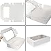 BILLIOTEAM 30 Pack White Kraft Cookie Box with Clear Window,Premium Small Paper Gift Box Container for Dessert Pastry Candy Packaging,Wedding,Party,Christmas,Birthday,Baby Shower(7