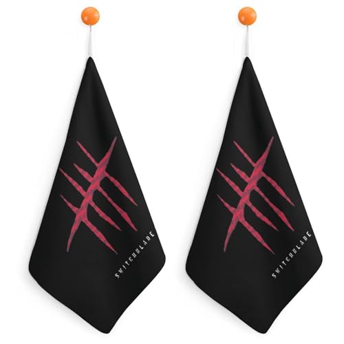 マイクロファイバー プロレス 吸水速乾 ハンドタオル 掛け紐付き 手拭きタオル 速乾タオル 洗面所 キッチン バスルーム ジム用 擦手巾 2枚セット