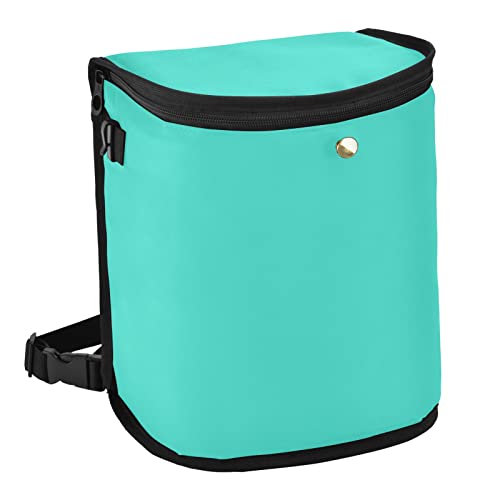 Image of Wudan Small Car Trash Can Teal Accessories for Garbage Storage Organizer with Lid Turquoise Waterproof Portable Auto and Truck Interior Seat Bin