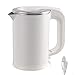 0.5Liter Portable Electric Kettle,110V/220V dual voltage little travel kettle small,100% Stainless Steel Tea Water Heater Boiler, Applicable to Global Voltage(White)