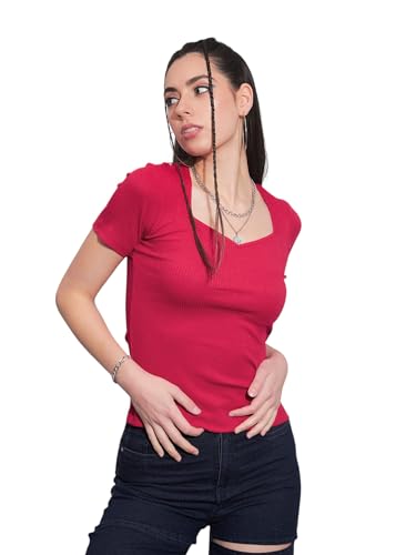 Image of Sassafras Women Rib Back Cut Out Top