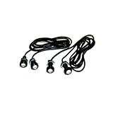 Ciieeo Luces De Circulación Diurna Led De 9w Dc12v Para Coche, Luz Blanca Carcasa Negra, Resistente Al Agua, Pack De 4 Unidades, Para Uso...