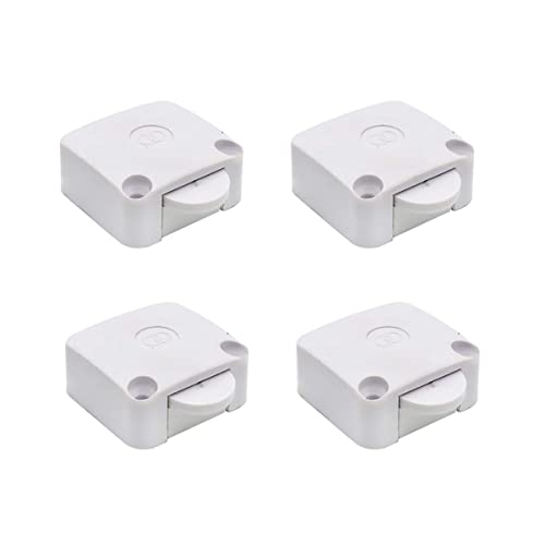 Image of Quick Sense(QS-WR09):White Wood Mech Wardrobe Cabinet Door Switch ON /OFF Cabinet Door Light Control Switch (Pack of 4 Pcs)