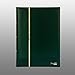 Prophila Stamp Album Stockbook 60 Black Sides, Leatherette Padded Green Cover