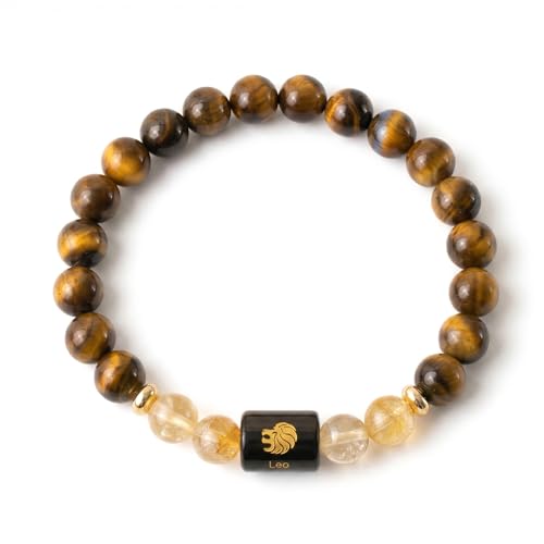 Image of ARDEN Zodiac Crystal Bracelet for Men & Women | All Rashi Crystal Bracelets | Natural Healing Stone Astrology Bracelets | Adjustable Energy Bracelet for Wealth, Positivity & Protection | Birthday Gift
