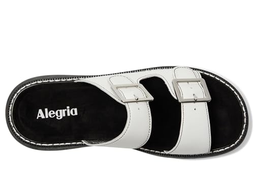 Alegria Women Iza Platform Buckle Leather Double Strap Slide2