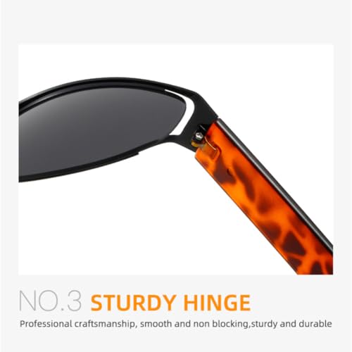 Lunettes de soleil ovales protégeant du soleil look rétro pour tous - 6