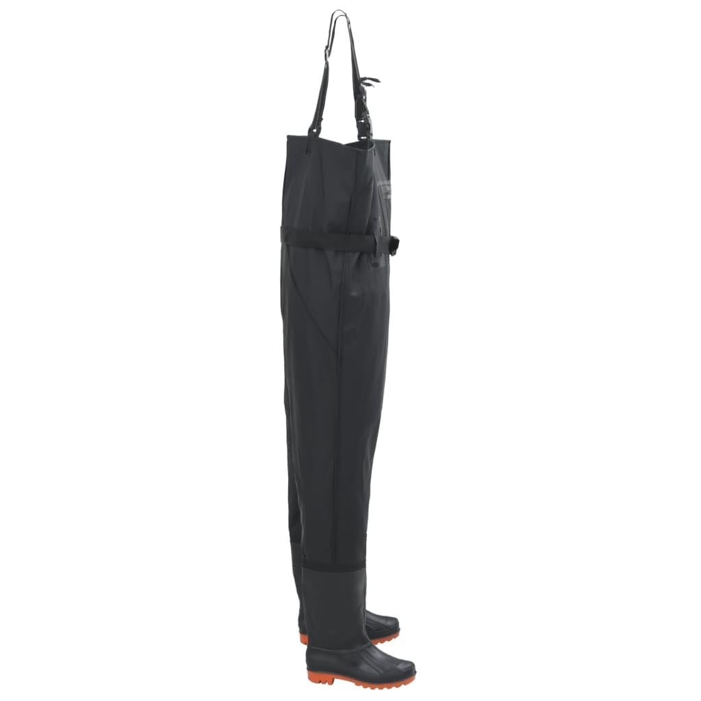 Tomostar Pêche Waders Cuissardes, Cuissardes Pantalon de Pêche avec Bottes et Ceinture Noir Taille 39