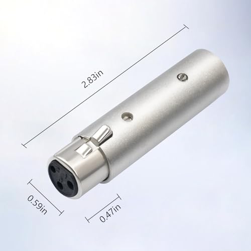 Adaptador XLR 3 pines a 5 pines, pack 2 unidades miniatura 2