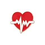 Liebe Herz Stethoskop Mini Brosche Nurses Stethoscopes Heartbeat Pin Cow for Backpacks (O, One Size)