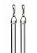 30" Heavy Duty CLEAR ACRYLIC DRAPERY BATON Curtain Wands 1/2" THICK with Stainless Steel Hooks (2-Pack)