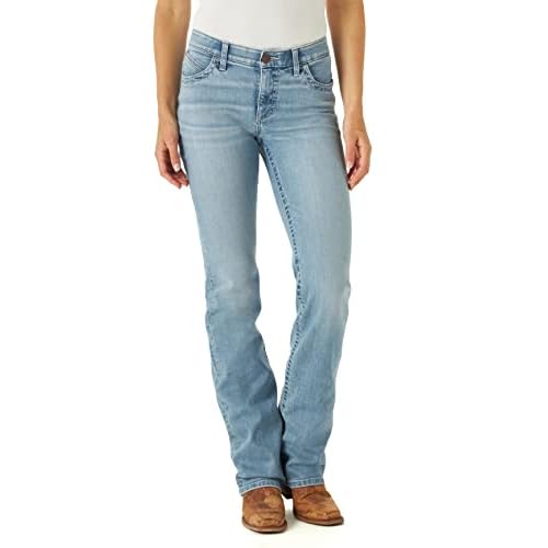 Wrangler Women’s Willow Mid Rise Performance Waist Boot Cut Ultimate Riding Jeans