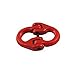 COMOK Alloy Steel Hammerlock Coupling Link, Red Painted Finish, 1/4