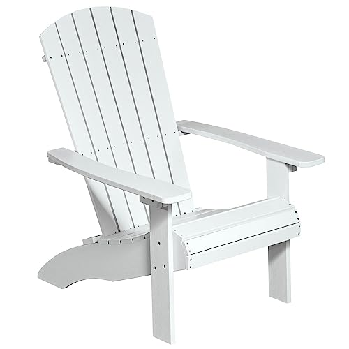 NEG Design Adirondack Stuhl Marcy (weiß) Westport-Chair Sessel täuschend echte Holzoptik, wetterfest, UV- und farbbeständig