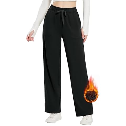 BALEAF Women's Fleece Lined Wide Leg Joggers Cover