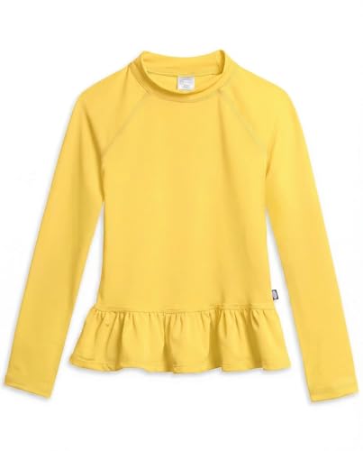 Image of City Threads Girls Long Sleeve Rashguard UPF 50+ Made in USA, Girls' Rash Guard Shirts with Sun Protection