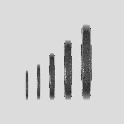 Phoenix Fitness Cast Iron Olympic Weight Plates - 2-Inch Free Weight Plate for Barbell Dumbbell Bars, Weightlifting & Strength Training at Home Gym - Pair or Set of 4: 1.25kg, 2.5kg, 5kg, 10kg, 20kg - Image 5