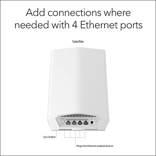 Image of NETGEAR Orbi Pro WiFi 6 Tri-Band Mesh Add-on Satellite (SXS50) for Business or Home, Coverage up to 2,500 sq. ft, 75 Devices, AX5400 802.11AX (up to 5.4Gbps), Requires Orbi Pro WiFi 6 Router