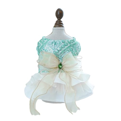 犬服 ワンピース ペット服 犬の服 猫の服 ワンピース 蝶結びドレス スカート 洋服 可愛い 姫フラワードレス 散歩着 お出かけ 部屋着 記念撮影 結婚式 お祭り 正月 仮装 小型犬 中型犬 洋服 クリスマス 着物 お散歩お出かけ (27,XS:2~3斤用