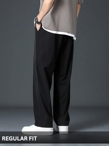 GRECIILOOKS Men's Black Baggy Track Pants - Image 3