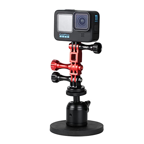 Image of HSU Aluminum Alloy Metal Adjust Arm Straight Joints Mount, Same Direction Straight Joints Mount for Go Pro Hero 11 /10 /9 /8 /7 /6 /5 Black,Session 5 /4,Hero 3+,DJI Osmo Action Action Camera and More(Red)