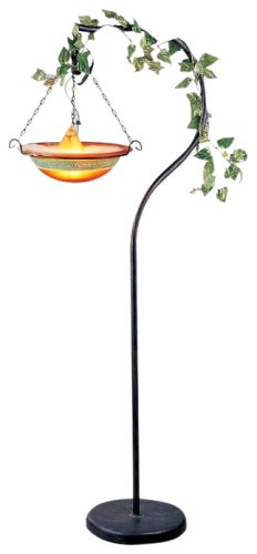 STI Group Smart Solar Magic Mist Hanging Magic Mist Floor Fountain - clear amber bowl