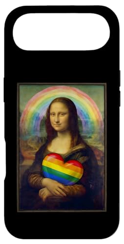 ���C���{�[ ���i���U �n�[�g ���� �v���C�h Funny Mona Lisa LGBTQ Heart �X�}�z�P�[�X iPhone Air �p