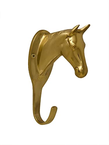 Tack Room Studio Brass Horse Head Hanger (Brass)
