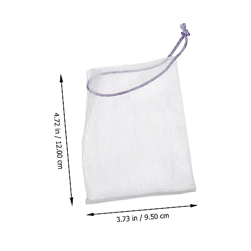 IWOWHERO 40pcs Soap Bag Soap Net Face Scruber Soap Foaming Bag Mesh Makeup Bag Facial Cleaning Soap Bag Cleaning Gloves Soap Bags Mesh Exfoliating Mesh Pouch Nylon Body Travel Foam Bag - Image 7
