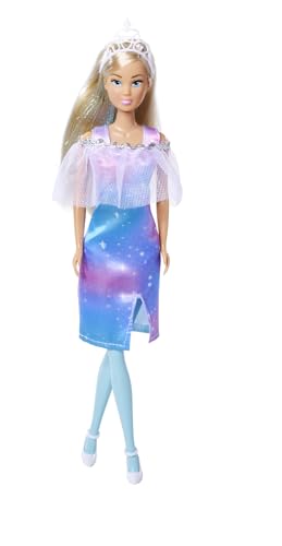 Simba Steffi Love Fantasy Princess, 4-Fach Sortiert, es Wird nur EIN Artikel geliefert, Spielpuppe als Prinzessin mit Glitzerumhang und Glitzersträhnen, 29cm, ab 3 Jahren