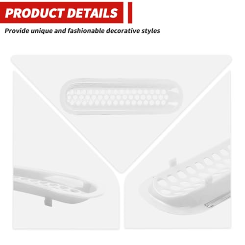Image of Front Grille Inserts Grill Mesh Clip-on Trim Covers Exterior Accessories Compatible with Jeep Wrangler JK & JKU 2007-2017,White