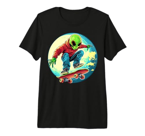 Skater Alien/Skater Camiseta Premium
