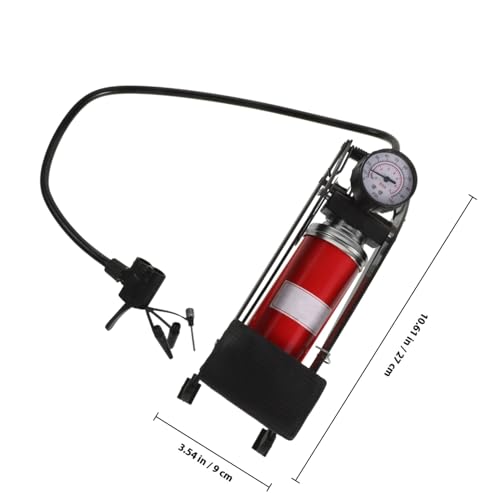 JUMPLAWN 多機能高圧フットポンプ 車載用足踏み式空気入れ バイクヤ対応 自動車 自転車 ボール 浮き輪用エアインフレーター 踏みやすい滑り