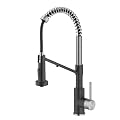 KRAUS Bolden 2-in-1 Commercial Style Pull Down Single Handle Water Filter Kitchen Faucet for Reverse Osmosis or Water Filtration System in Spot-Free Stainless Steel/Matte Black, KFF-1610SFSMB