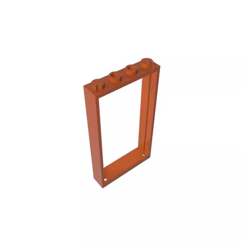 Gobricks 60596 Door Door Frame 1x4x6 Type 2 10 Pieces GDS-874 Compatible with Lego Building Blocks Color:Dark Orange โ image 1