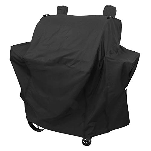 Utheer Grill Cover Waterproof for Oklahoma Joe's 6837565P04 900 and Rider DLX Pellet Grill, Heavy Duty Fabric Barbeque BBQ UV Protection 600D Charcoal Offset Smoker Covers, 55