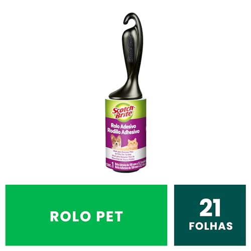 Scotch-Brite, 3M, Rolo Adesivo Pet Tira Pelos, 1 unidade