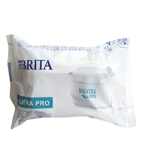 BRITA Maxtra Pro All-in-1 Wasserhahnfilter – reduziert Chlor, Kalk, PFAS und Metalle, Originalfilter, kompatibel mit Wasserfilterkannen, 4 Stück BRITA